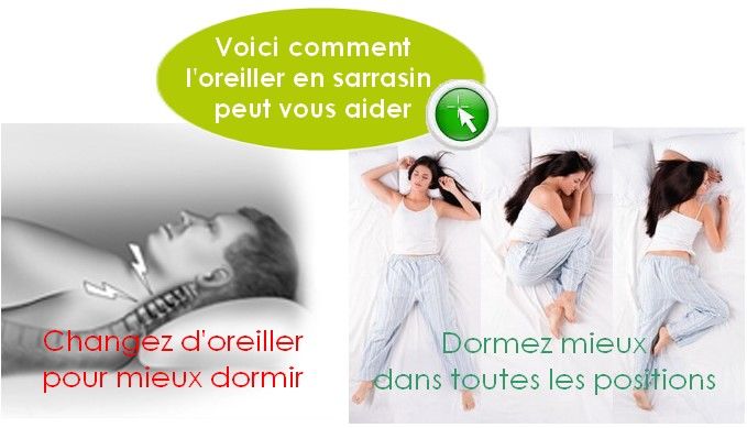 oreiller en sarrasin pour améliorer le sommeil